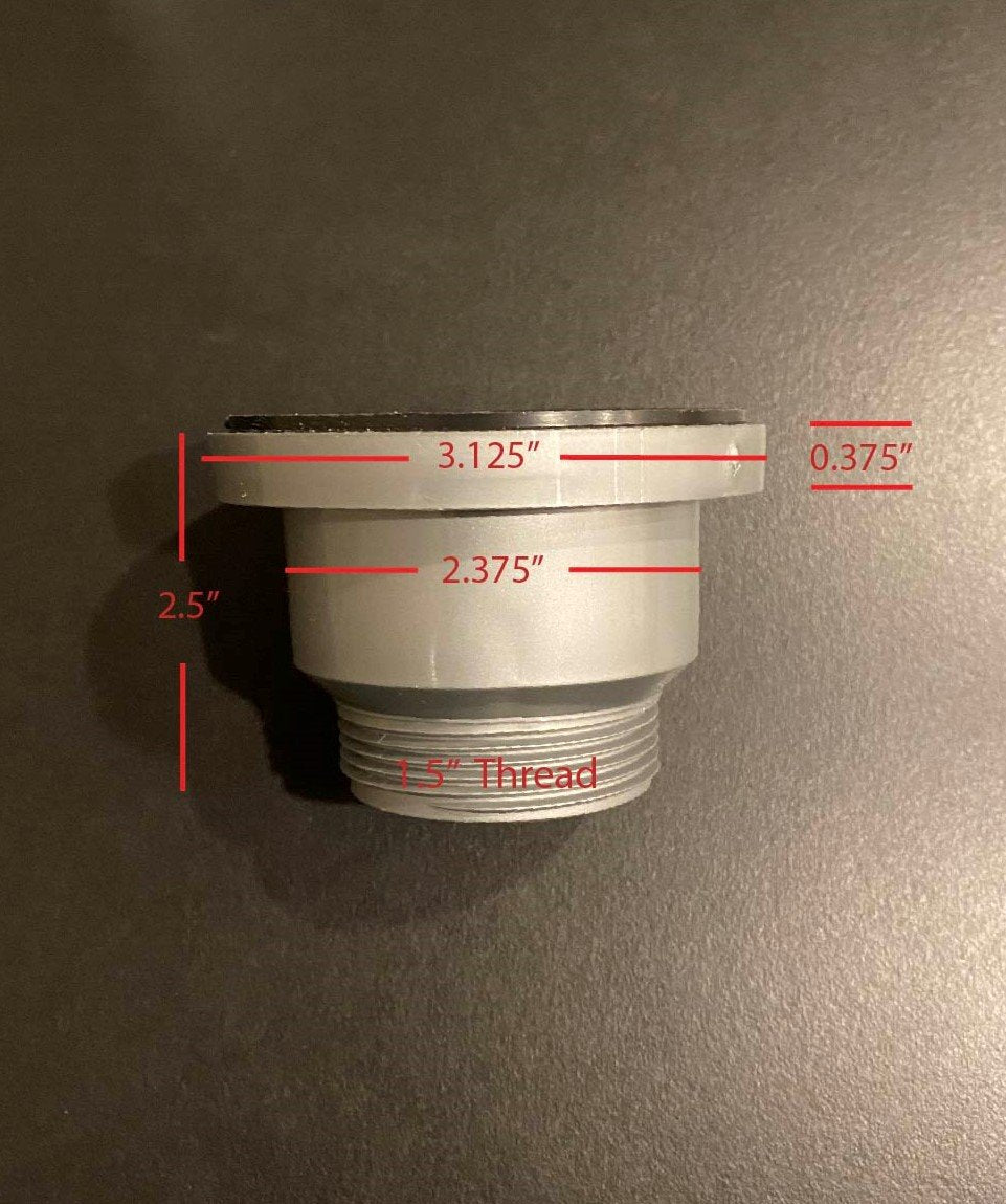 tetravan shower drain dimensions