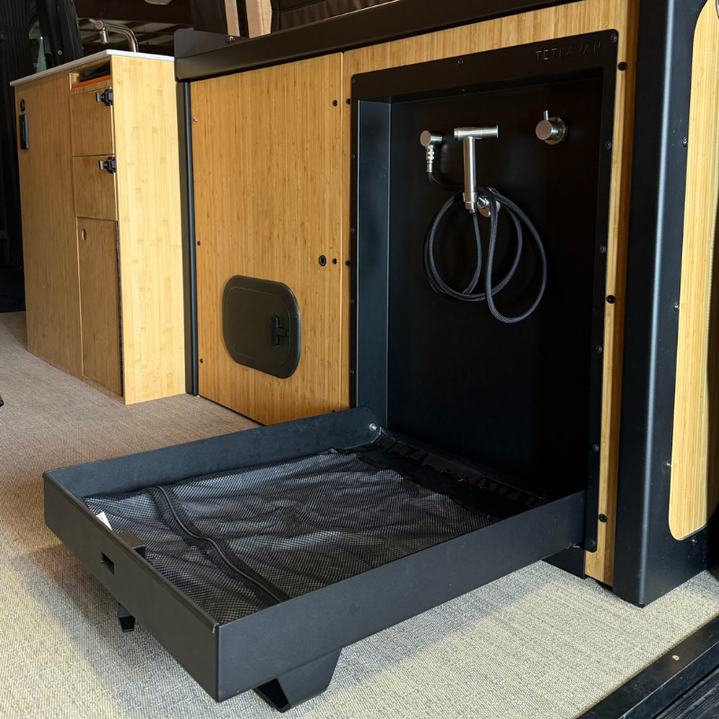 van folding shower